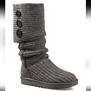 UGG Classic Cardy Charcoal Knit Women's Boots